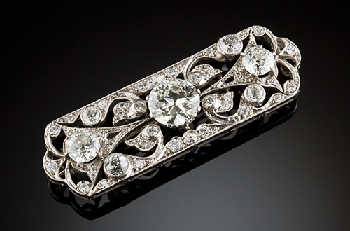G H Palfrey, Melbourne - Art Deco Diamond Brooch