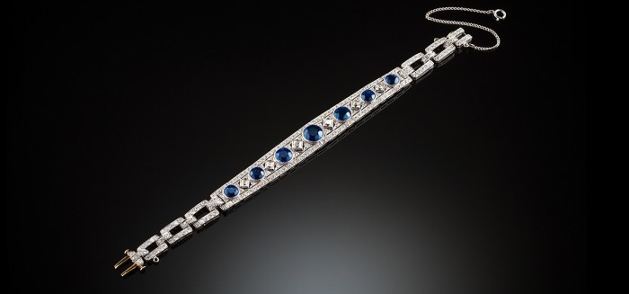 Art Deco Tiffany & Co sapphire diamond bracelet