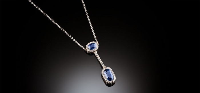 Antique sapphire and diamond necklace