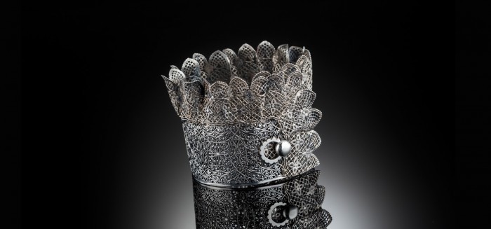 A rare Antique silver manchette