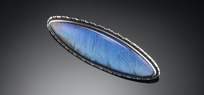 ART DECO BUTTERFLY WING STERLING SILVER BROOCH
